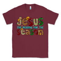 Burgundy jesus the reason for the season Classic Tee - FaDigitalArtStudio
