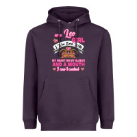 Plum As A Leo Girl I Was Born With My Heart On My Sleeve And A Mouth Heavyweight Hoodie - Jasminsmagicworld