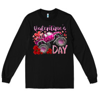 Black valentines day monster truck Long Sleeve Tee - RacoonDesign