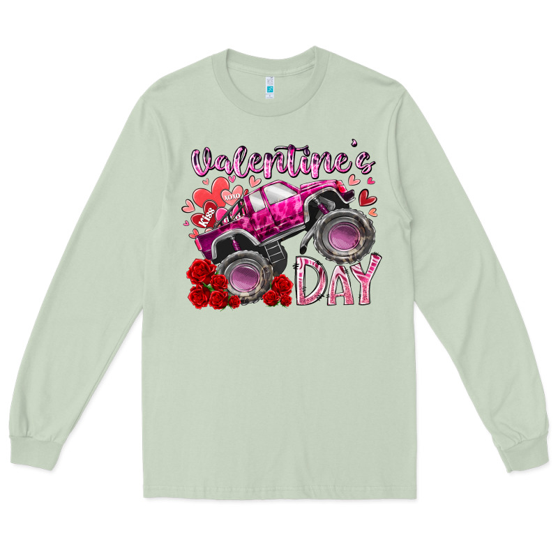 Valentines Day Monster Truck Long Sleeve Tee by RacoonDesign | Teevron