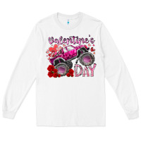 White valentines day monster truck Long Sleeve Tee - RacoonDesign