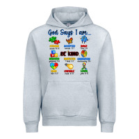 Heather Grey god says i am autism Urban Hoodie - Artiststas