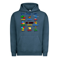 Pigment Midnight Navy god says i am autism Urban Hoodie - Artiststas