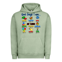 Pigment Oil Green god says i am autism Urban Hoodie - Artiststas