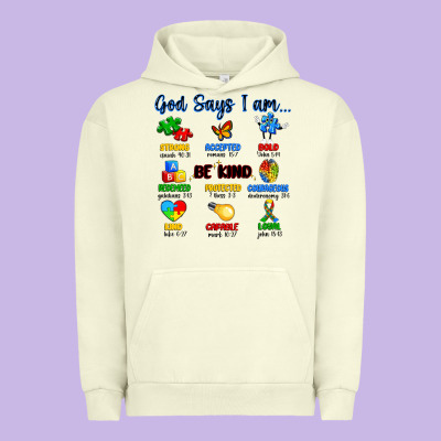 God Says I Am Autism Urban Hoodie Designed By Artiststas