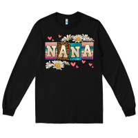 Black daisy nana Long Sleeve Tee - AdoDesignShop