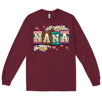 Burgundy daisy nana Long Sleeve Tee - AdoDesignShop