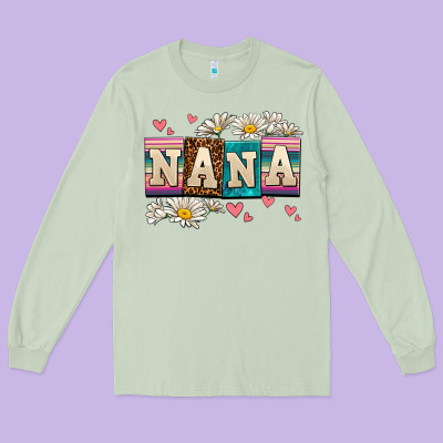 Daisy Nana Long Sleeve Tee Designed By Adodesignshop