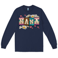 Navy daisy nana Long Sleeve Tee - AdoDesignShop
