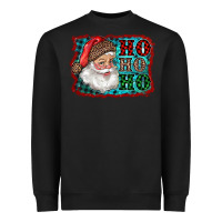 Black Santa Ho Ho Ho Heavyweight Sweatshirt - RanaPortraitStore
