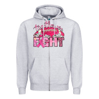 Heather Grey together we fight Zipper Hoodie - Artiststas