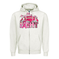 Oatmeal Heather together we fight Zipper Hoodie - Artiststas
