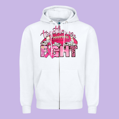 Together We Fight Zipper Hoodie Designed By Artiststas