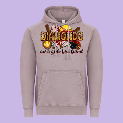 Vintage Hoodie diamonds are a girls best friends
