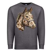 Charcoal Heather appaloosa horse Premium Sweatshirt - LillyAllenDesigns
