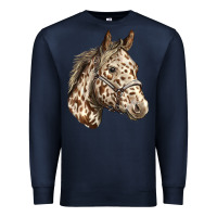 Navy appaloosa horse Premium Sweatshirt - LillyAllenDesigns