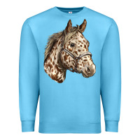 Ocean Blue appaloosa horse Premium Sweatshirt - LillyAllenDesigns