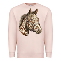 Pale Pink appaloosa horse Premium Sweatshirt - LillyAllenDesigns