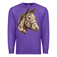 Purple appaloosa horse Premium Sweatshirt - LillyAllenDesigns