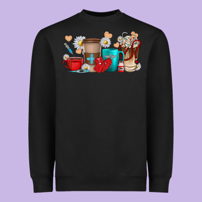 Heavyweight Sweatshirt Nurse coffee cups