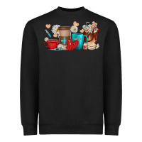 Black Nurse coffee cups Heavyweight Sweatshirt - texasbilliewilder