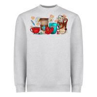Heather Grey Nurse coffee cups Heavyweight Sweatshirt - texasbilliewilder