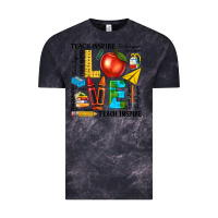 Cloud Black teach love inspire teacher Vintage Tee - texasbilliewilder