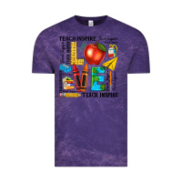 Cloud Purple teach love inspire teacher Vintage Tee - texasbilliewilder