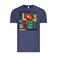 Vintage Denim teach love inspire teacher Vintage Tee - texasbilliewilder