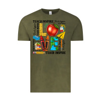 Vintage Olive teach love inspire teacher Vintage Tee - texasbilliewilder