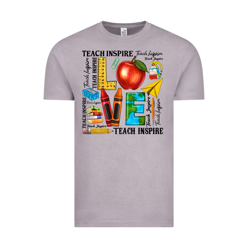 Teach Love Inspire Teacher Vintage Tee by texasbilliewilder | Teevron