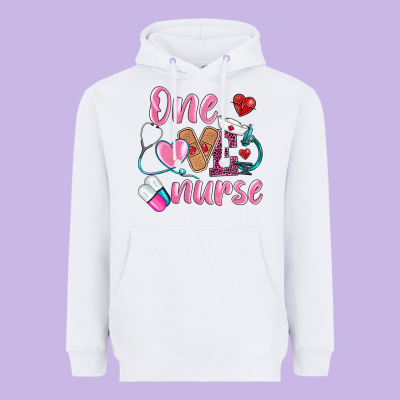 One Loved Nurse Heavyweight Hoodie Designed By Barkaloodesign