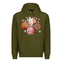 Army Green christmas pan dulce Premium Hoodie - MaliasSmallBusiness