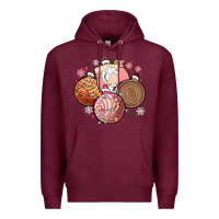 Burgundy christmas pan dulce Premium Hoodie - MaliasSmallBusiness