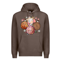Coffee christmas pan dulce Premium Hoodie - MaliasSmallBusiness
