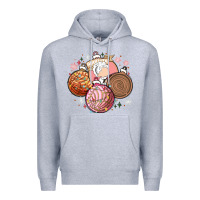 Heather Grey christmas pan dulce Premium Hoodie - MaliasSmallBusiness