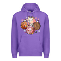 Purple christmas pan dulce Premium Hoodie - MaliasSmallBusiness
