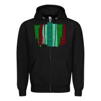 Black Green Red Western Farm Life Brush Stroke Zipper Hoodie - Bettercallsaul