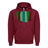 Burgundy Green Red Western Farm Life Brush Stroke Zipper Hoodie - Bettercallsaul