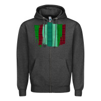 Charcoal Heather Green Red Western Farm Life Brush Stroke Zipper Hoodie - Bettercallsaul