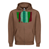 Chestnut Green Red Western Farm Life Brush Stroke Zipper Hoodie - Bettercallsaul
