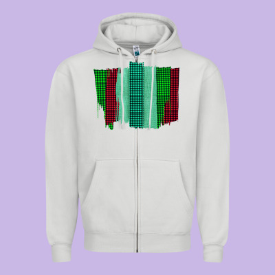 Green Red Western Farm Life Brush Stroke Zipper Hoodie Designed By Bettercallsaul