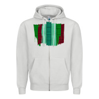 Dove Grey Green Red Western Farm Life Brush Stroke Zipper Hoodie - Bettercallsaul