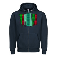 Navy Green Red Western Farm Life Brush Stroke Zipper Hoodie - Bettercallsaul