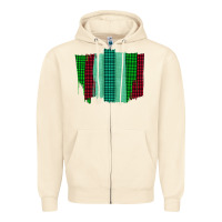 Sandshell Green Red Western Farm Life Brush Stroke Zipper Hoodie - Bettercallsaul