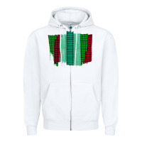 White Green Red Western Farm Life Brush Stroke Zipper Hoodie - Bettercallsaul