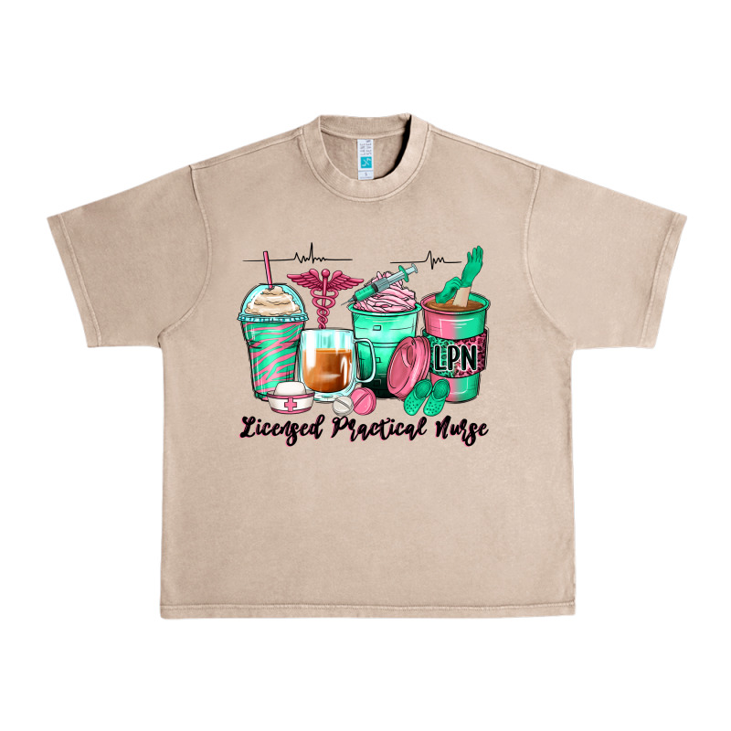 Licensed Practical Nurse Coffee Cups Urban Heavy Tee by Zillion Design Studio | Teevron