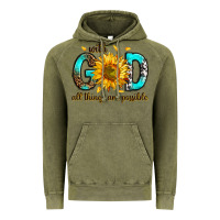 Vintage Olive with god all things possible Vintage Hoodie - RanaPortraitStore