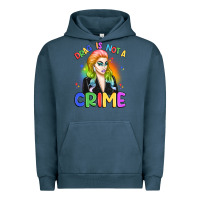 Pigment Midnight Navy drag is not a crime Urban Hoodie - Artiststas