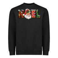 Black Western Noel Santa Claus Heavyweight Sweatshirt - RanaPortraitStore
